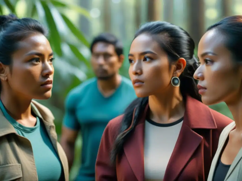 Jóvenes creadores de cine indígena trabajando con pasión en el corazón de la selva, capturando su visión única