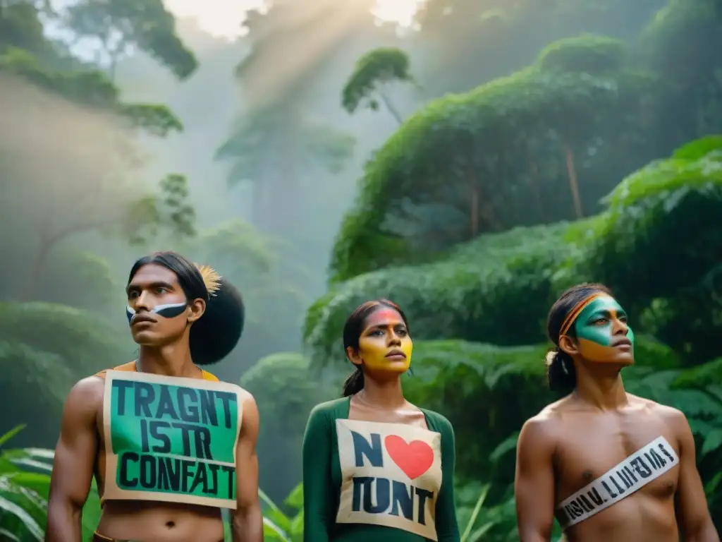 Jóvenes indígenas luchan por la conservación ambiental en el bosque, unidos y determinados