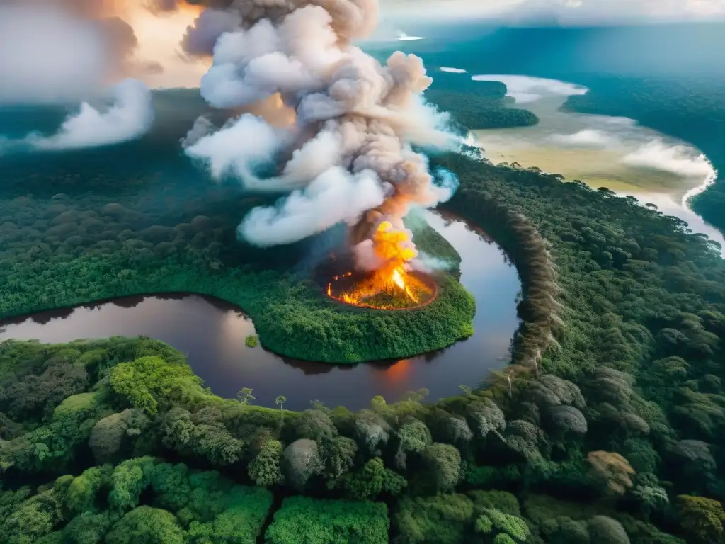 Juventud indígena liderazgo cambio climático: Jóvenes activistas en la selva amazónica, junto a un río sereno y frondoso