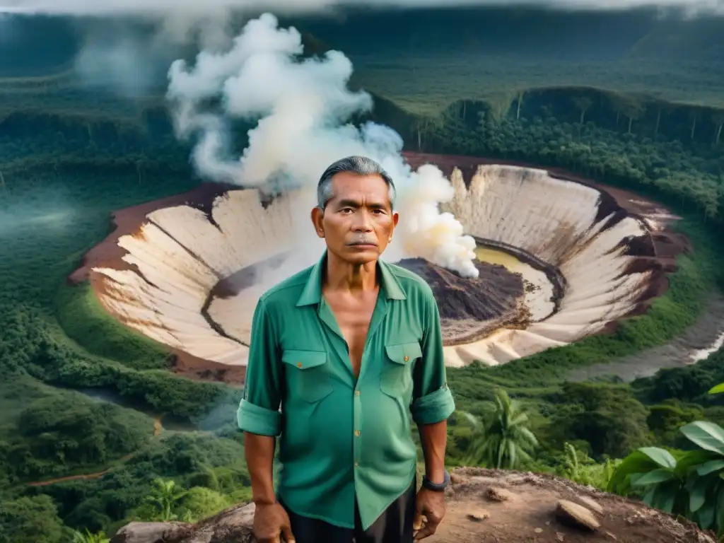 Líder indígena enfrenta la minería ilegal en territorios indígenas en la Amazonia