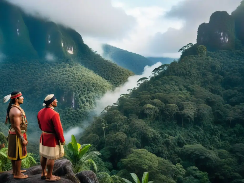 Líderes indígenas unidos en discusión sobre conflicto de recursos naturales en la selva