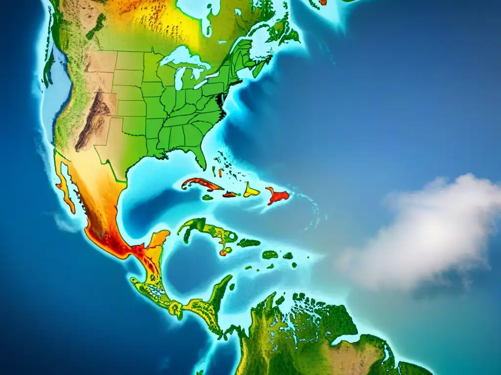 Mapa detallado del legado de la colonización en la diversidad lingüística, con colores vibrantes y comunidades indígenas preservando idiomas