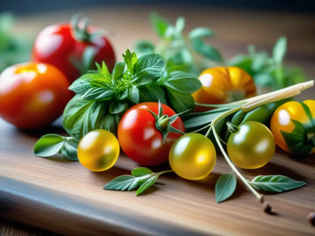 Una mezcla vibrante de ingredientes indígenas para la gastronomía contemporánea en una mesa rústica