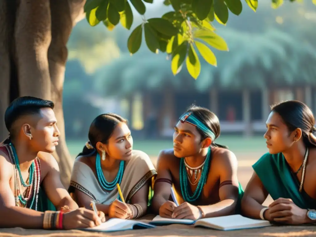 Un momento de intercambio cultural y aprendizaje compartido entre estudiantes indígenas, desmontando prejuicios