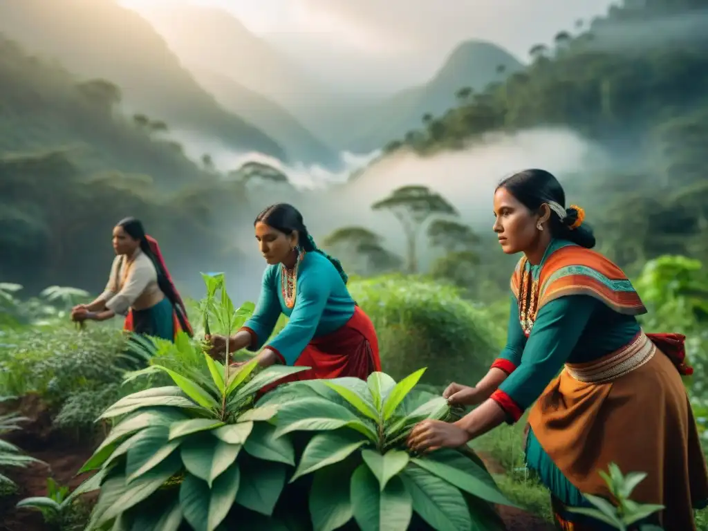 Mujeres indígenas luchan contra el cambio climático, plantando árboles en el bosque