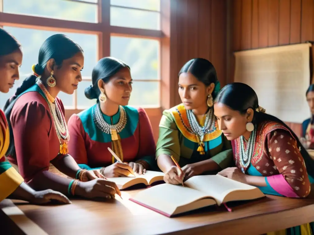 Mujeres indígenas empoderadas comparten conocimientos y experiencias en una mesa educativa