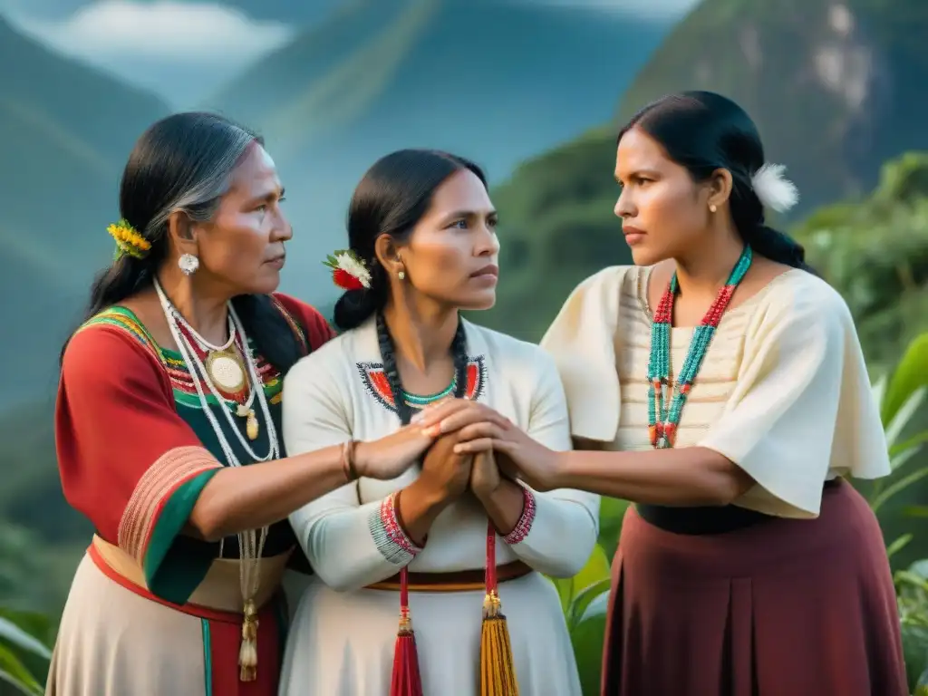 Mujeres indígenas unidas en determinación, fuerza y esperanza, protegiendo la tierra