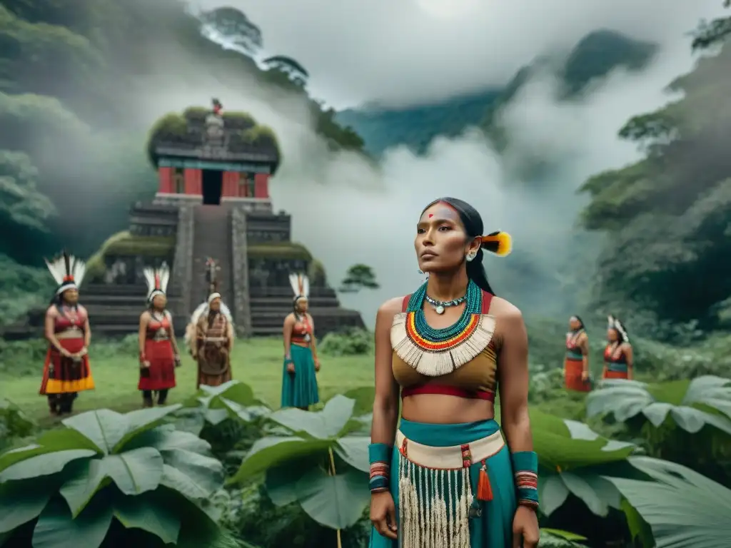 Mujeres indígenas conservan patrimonio cultural en ritual ancestral en bosque sagrado