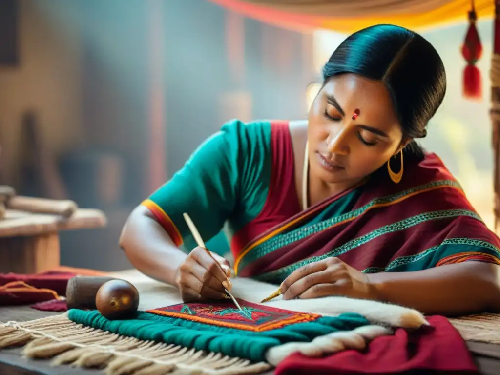 Mujeres indígenas preservando textiles tradicionales con maestría y dedicación