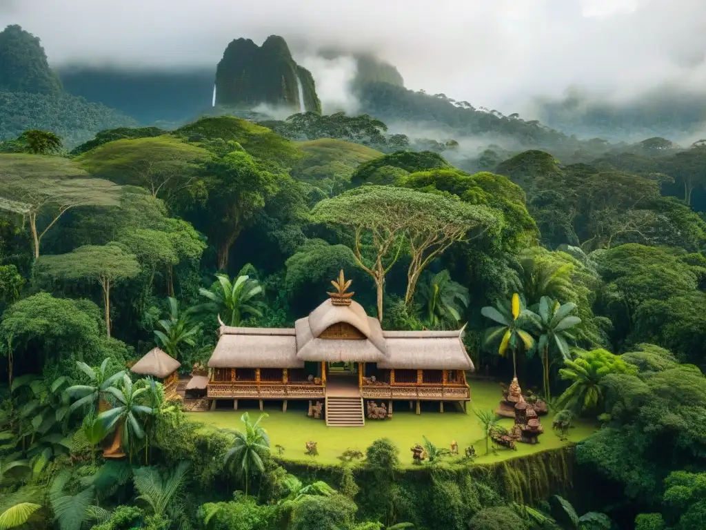 Museo comunitario indígena en la Amazonía, intercambio cultural y respeto entre visitantes y guías