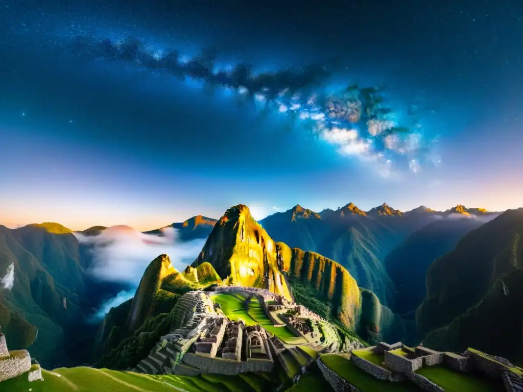 Una noche mágica en Machu Picchu, con la Astronomía Inca y su influencia, estrellas brillantes y la Vía Láctea