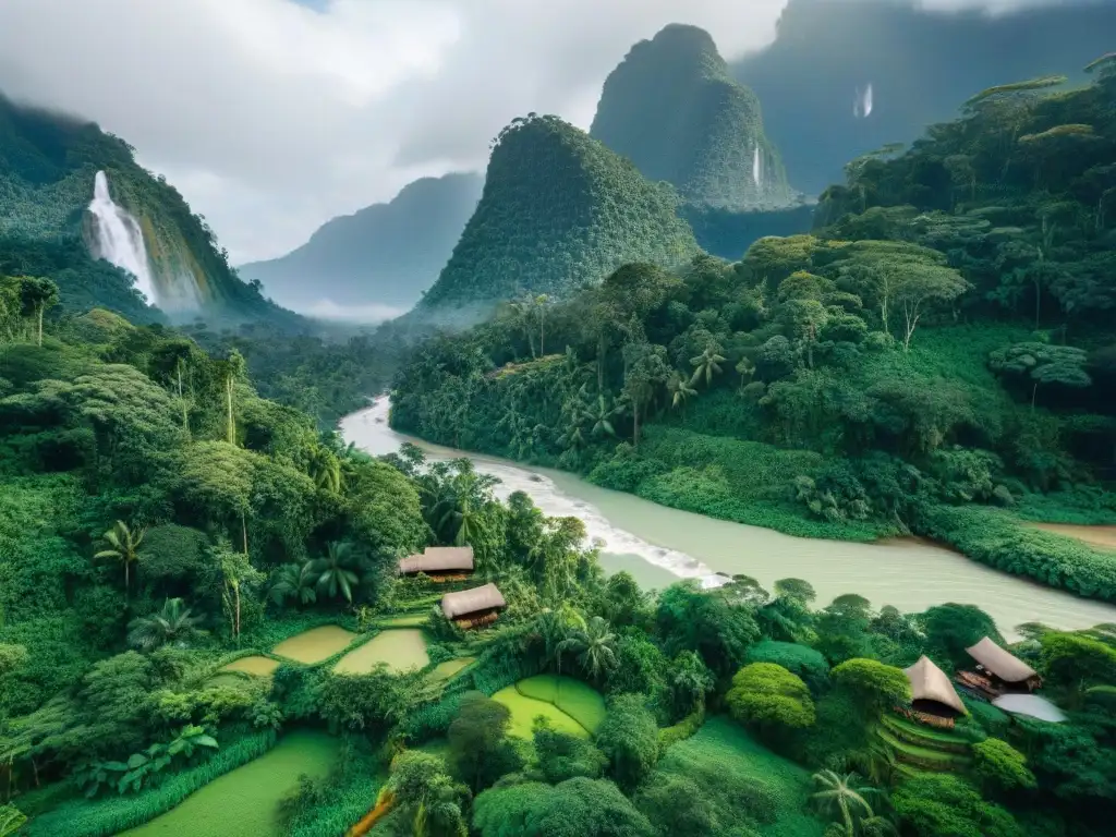 Selva exuberante y comunidad indígena: armonía sostenible Un paraíso tropical en un territorio indígena, donde la preservación y el turismo se funden en armonía