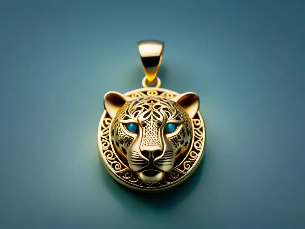 Poderoso colgante de jaguar en oro con simbolismo joyería precolombina