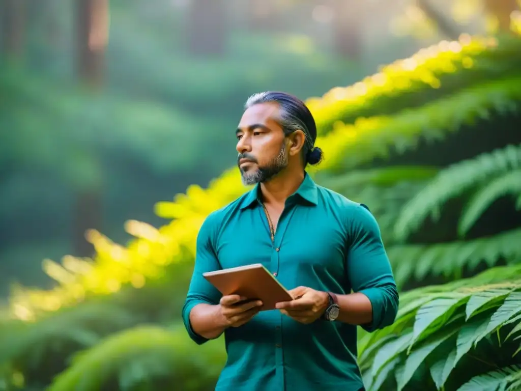 Un poeta indígena contemporáneo en comunión con la naturaleza, inspirado por la poesía indígena traducida contemporánea