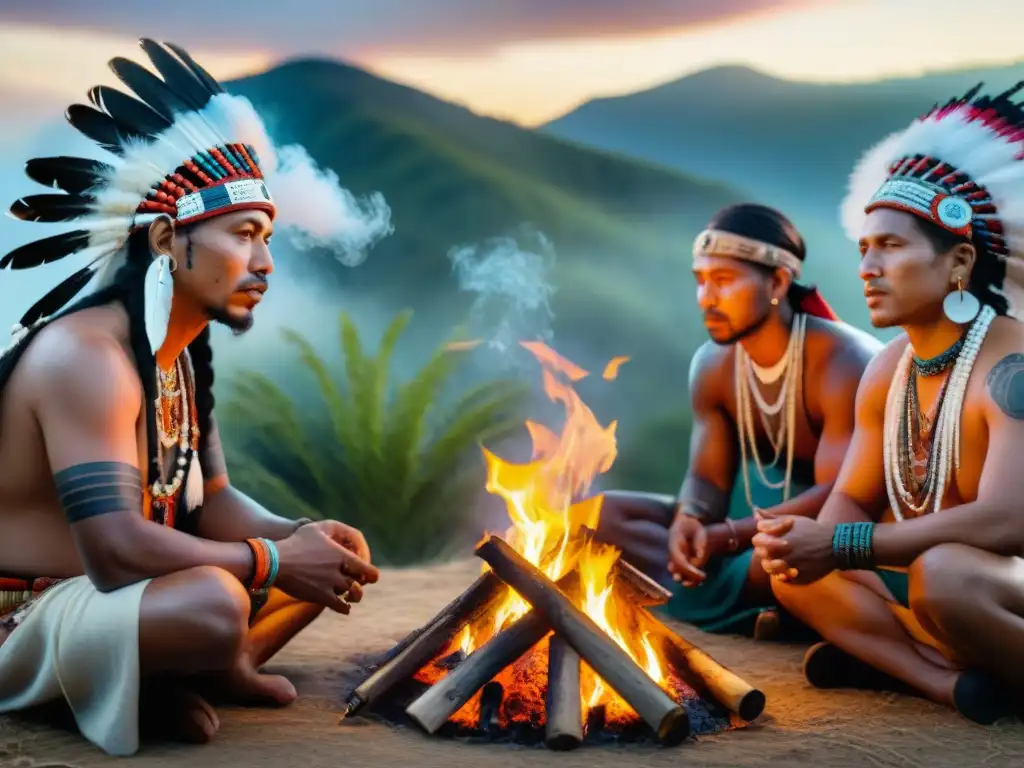 Poetas indígenas: pasión y tradición en torno al fuego sagrado Poetas indígenas contemporáneos de América reunidos alrededor de una fogata sagrada, inmersos en la poesía