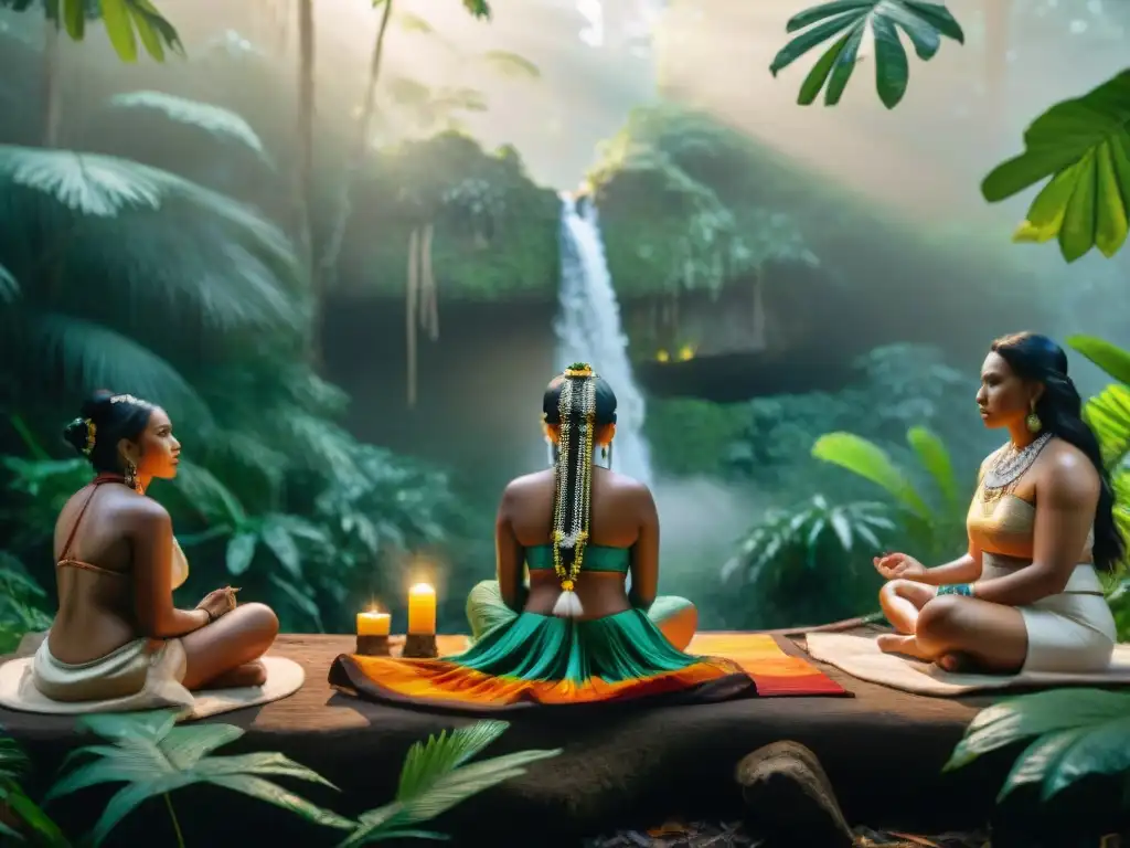Prácticas indígenas en la selva: ceremonia ancestral entre ruinas y naturaleza vibrante