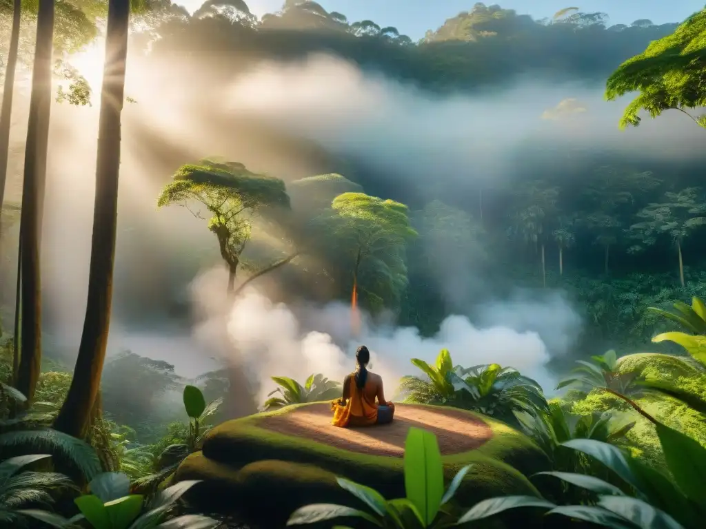 Un retiro espiritual indígena en la selva, donde la conexión con la naturaleza y el bienestar integral se hacen presentes