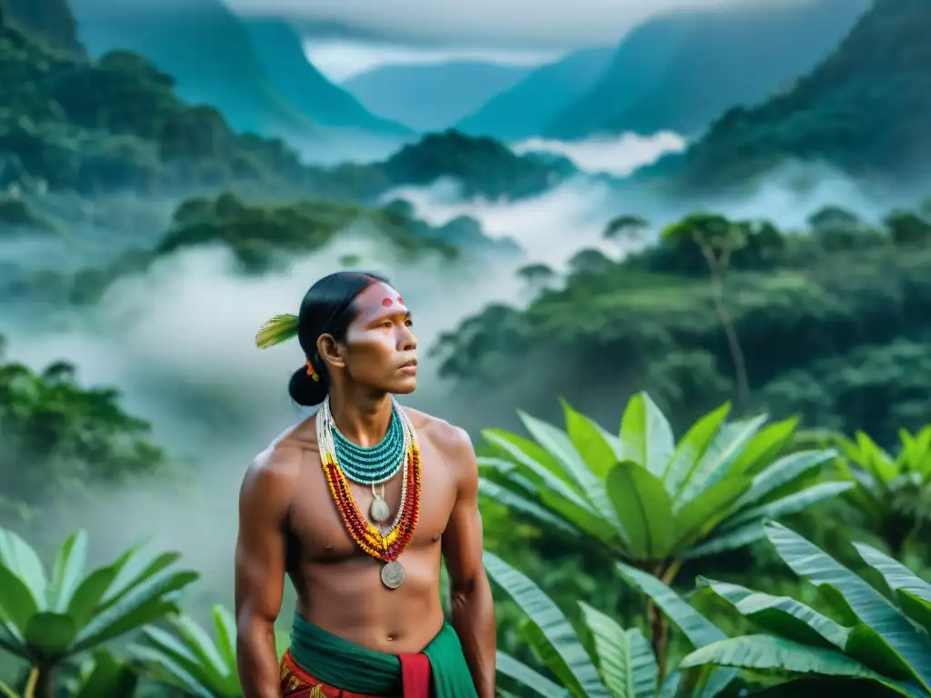 Un retrato impresionante de la salud indígena y cambio climático: tribu en la selva practicando agricultura sostenible, en armonía con la naturaleza