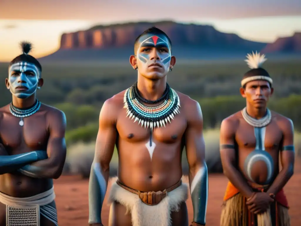 Rituales de transición masculina en tribus indígenas: Jóvenes aborígenes realizan ceremonia ancestral bajo el cielo estrellado