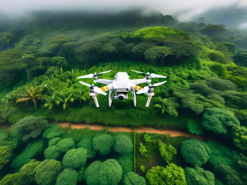 Explora ruinas ancestrales ocultas en la selva con drones para exploración cultural indígena