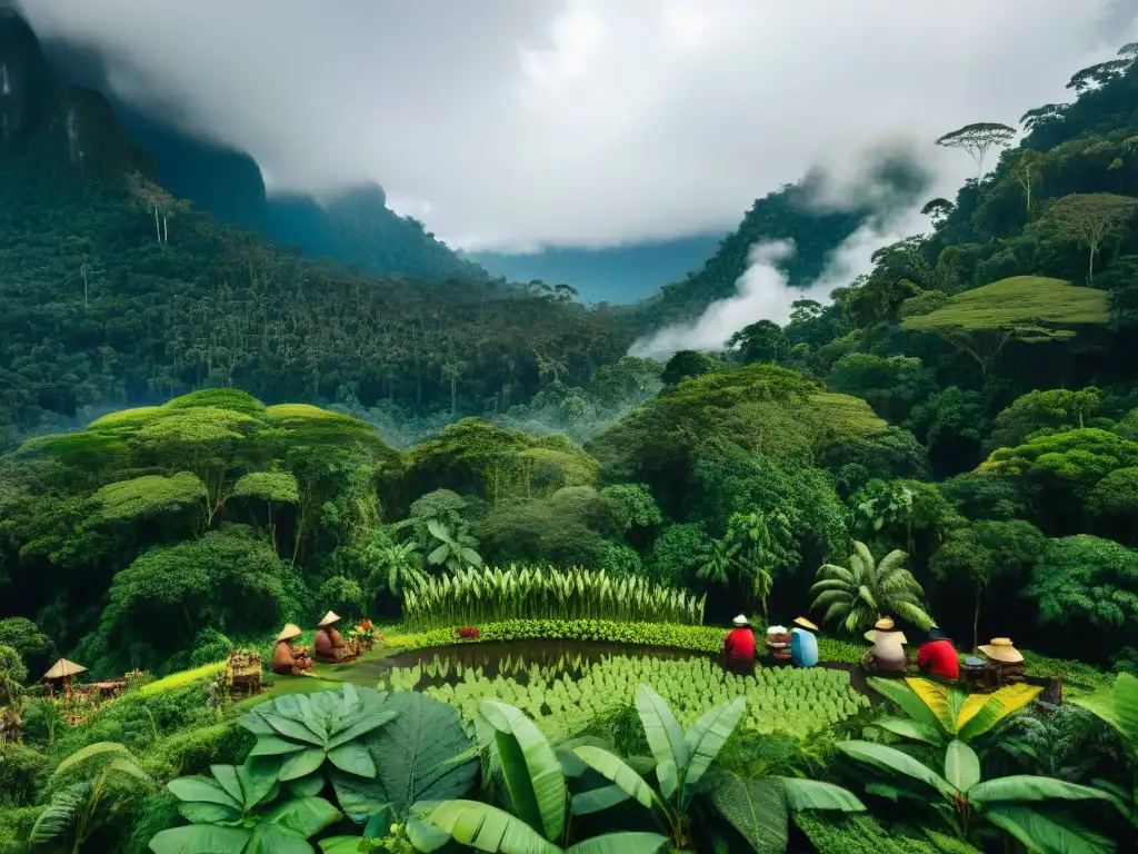 La sabiduría de una comunidad indígena en la selva amazónica creando suplementos naturales