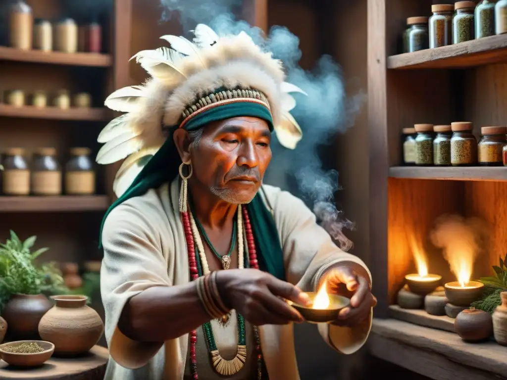 Sanación ancestral en ceremonia con prácticas medicinales indígenas contemporáneas