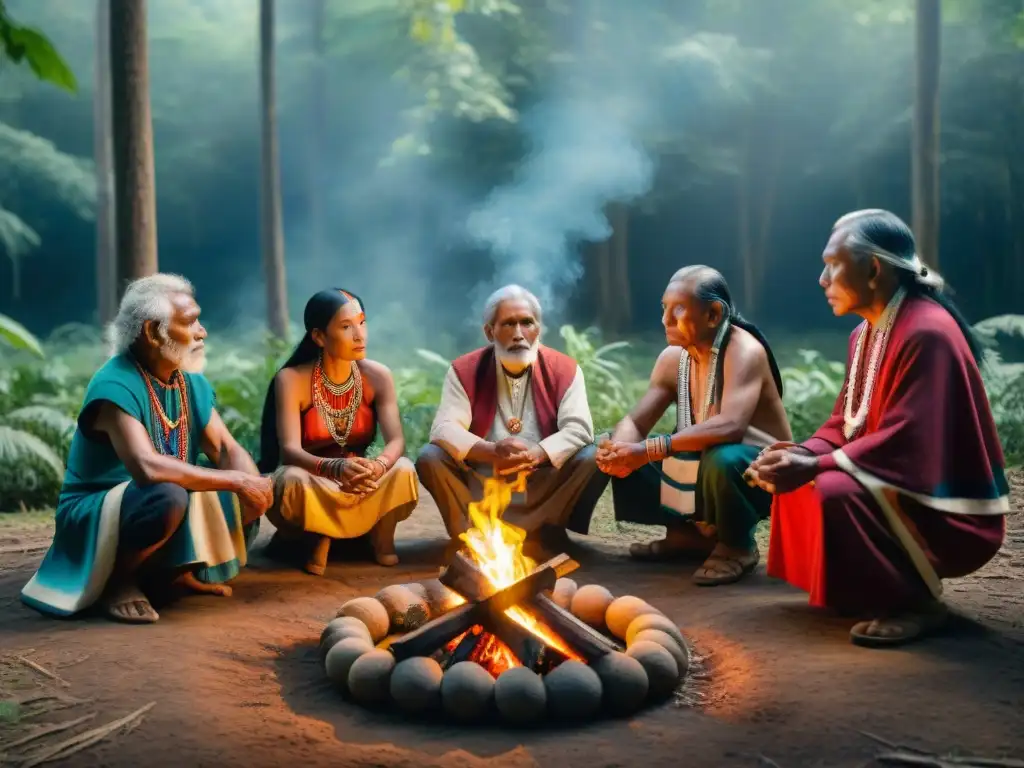 Participación indígena en legislación sitios sagrados: Círculo de sabiduría, indígenas mayores en bosque sagrado