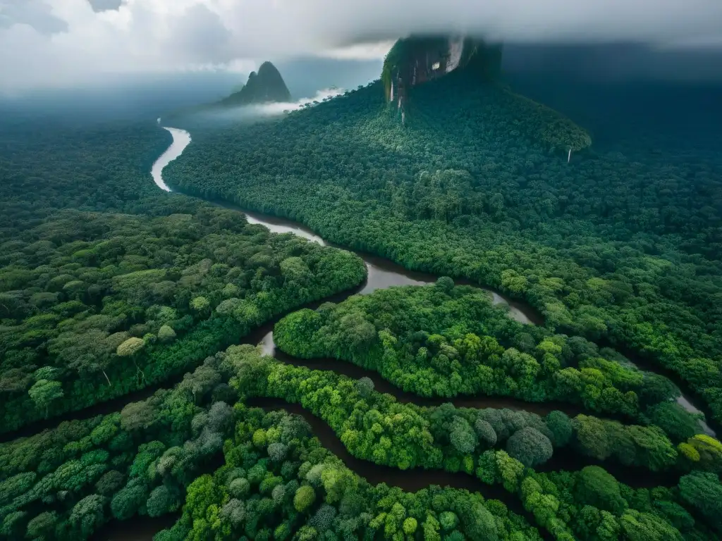 La cartografía indígena se fusiona con la tecnología aérea en un detallado retrato de la exuberante selva amazónica y sus comunidades vibrantes