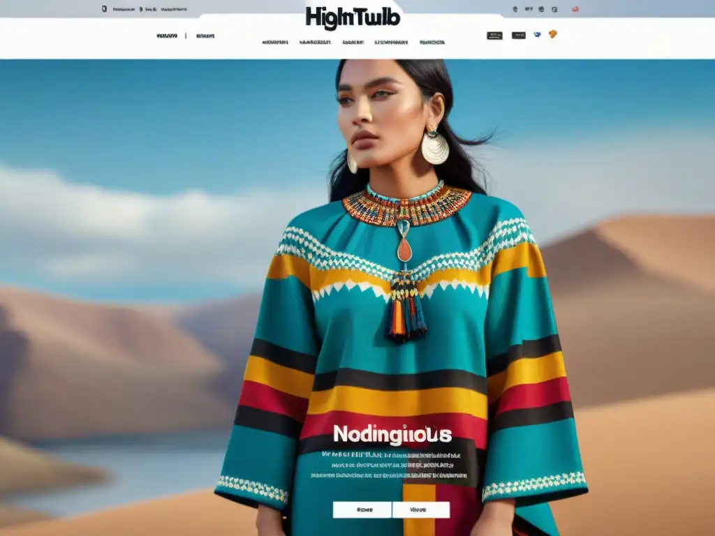 Explora una tienda online de moda indígena con diseños tradicionales en prendas y accesorios