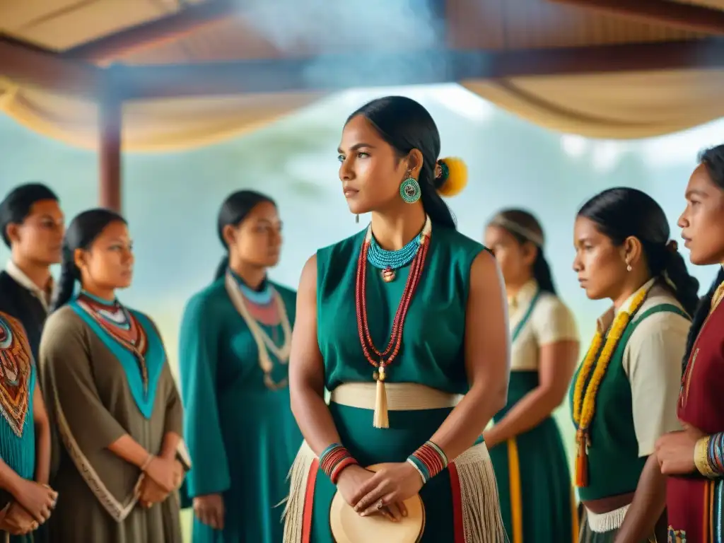 Unidos en la diversidad: estudiantes indígenas participan en ceremonia tradicional en proyecto escolar de derechos indígenas