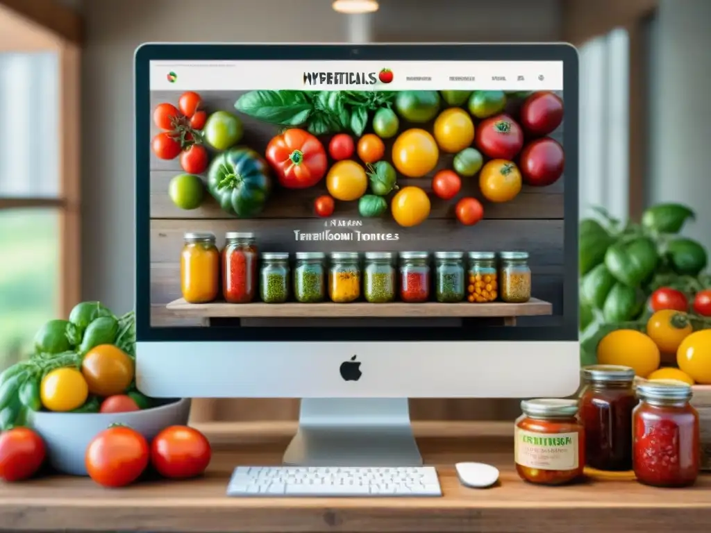 Un usuario selecciona tomates hermosos en un mercado virtual