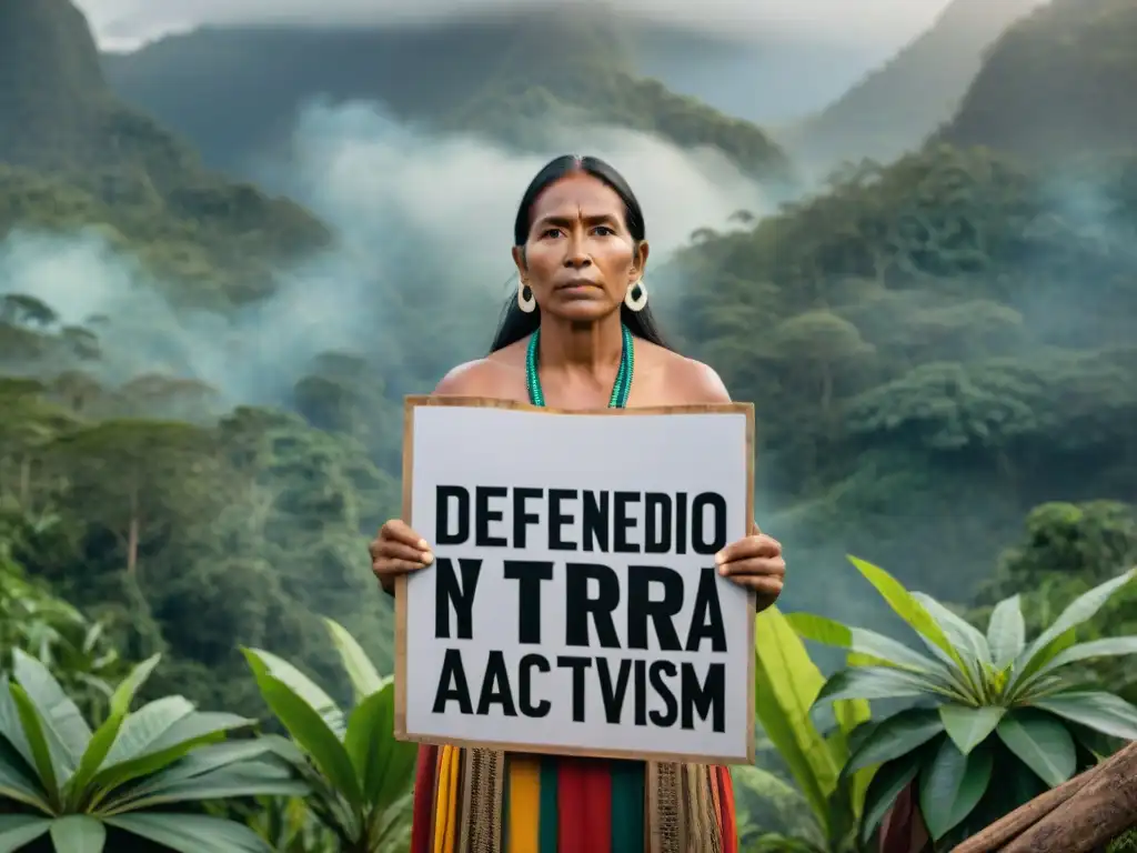 Valiente activista indígena defiende su tierra y gente en la exuberante selva