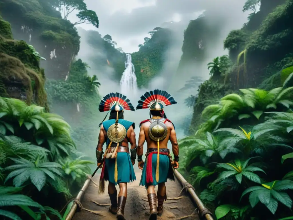 El viaje del guerrero indígena a través de la exuberante jungla, lleno de misterio y aventura