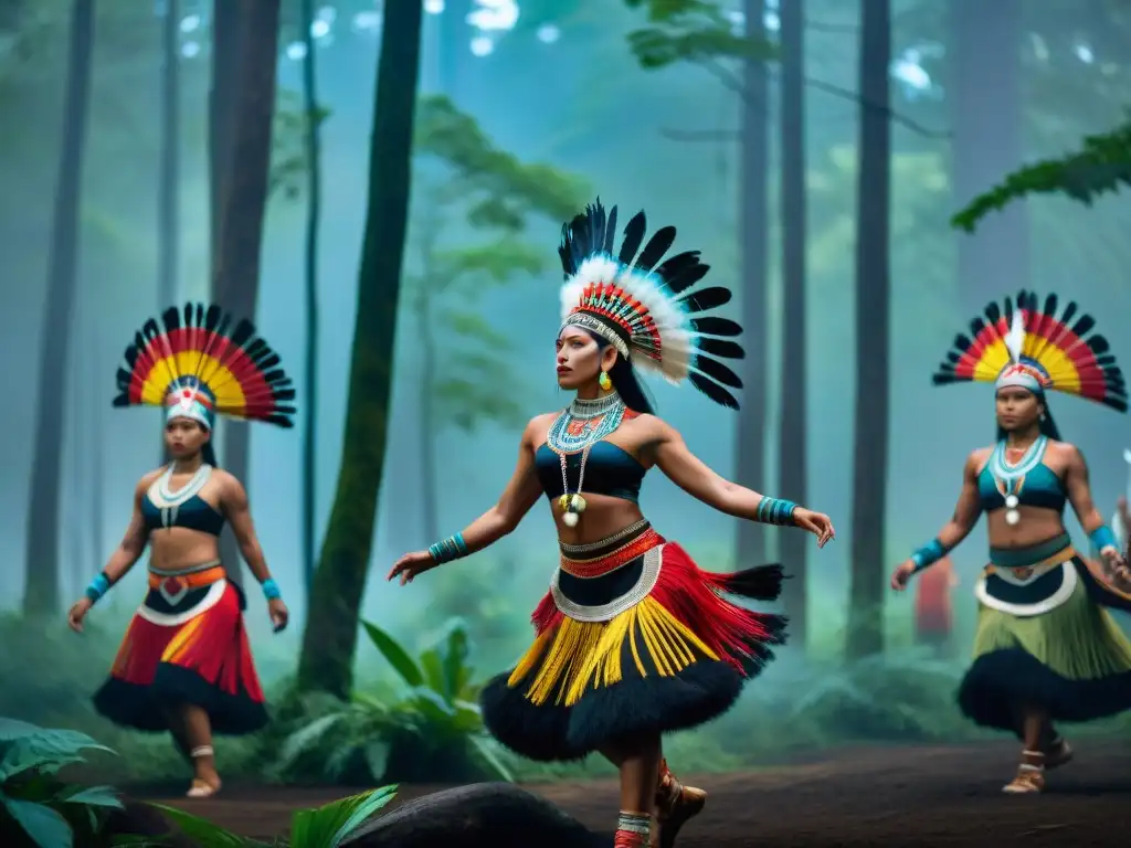 Vibrante danza tradicional indígena en la selva: Preservación danzas tradicionales indígenas