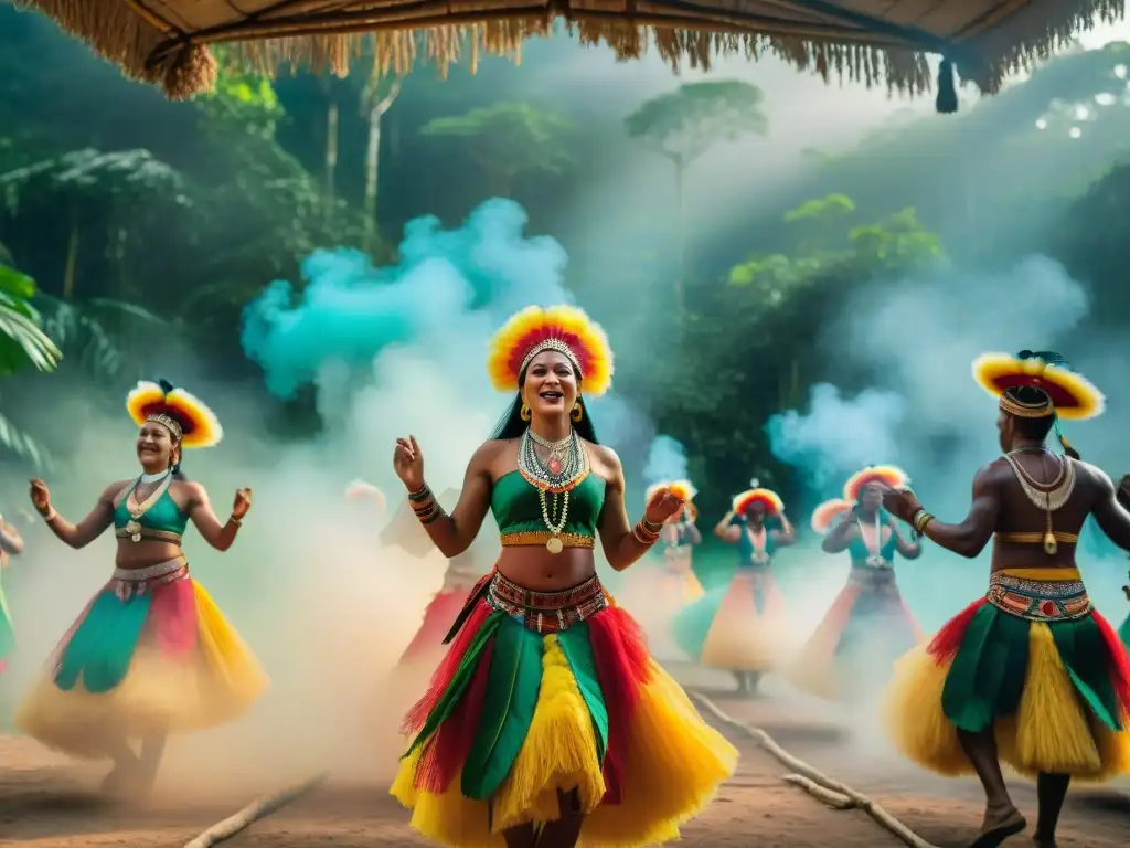 Un vibrante festival indígena en la Amazonía: danzas, colores y tradiciones se fusionan bajo los árboles