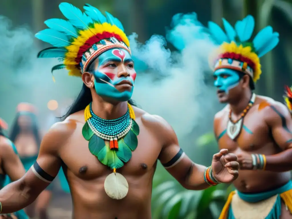 Celebración vibrante de festividades indígenas en la Amazonía