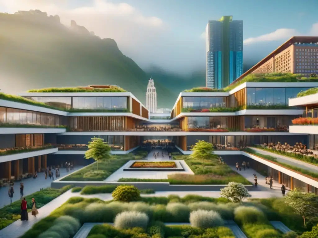 Un vibrante mercado urbano fusiona modernidad y tradición con principios indígenas