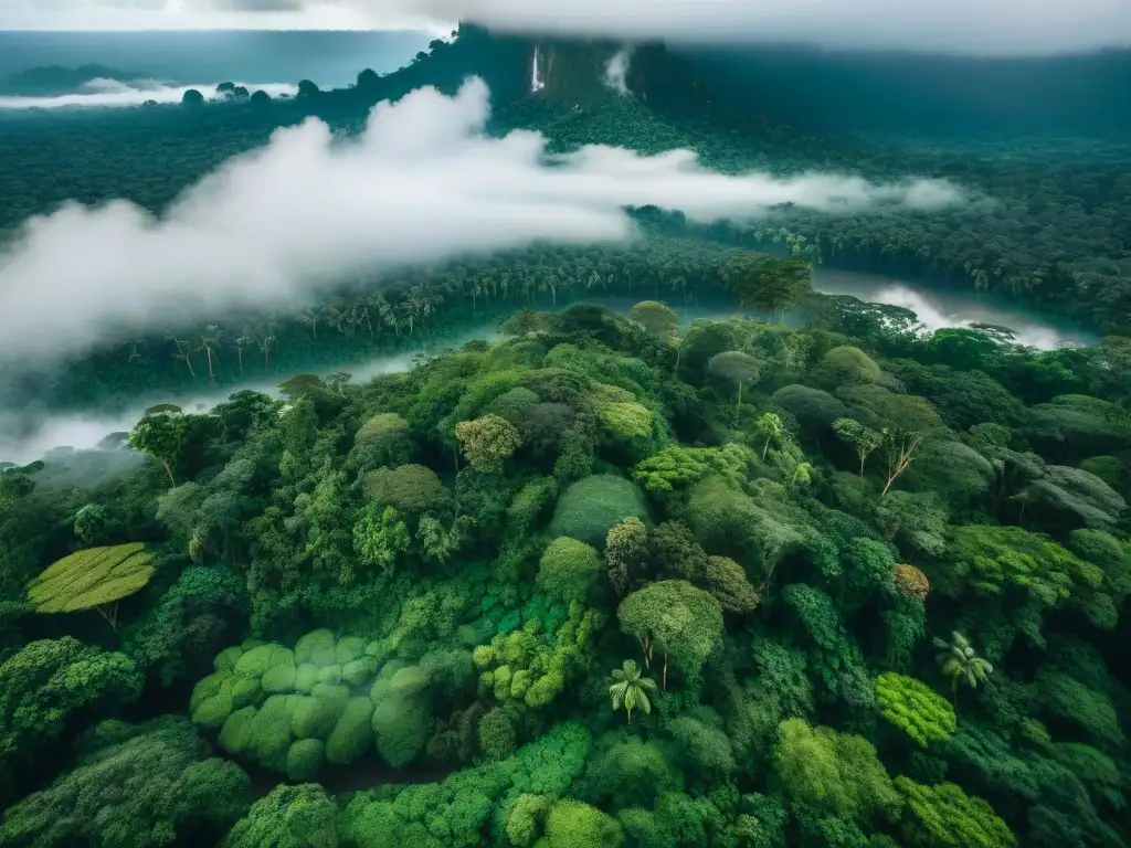 Un vibrante paisaje amazónico con medicina tradicional pueblos amazónicos