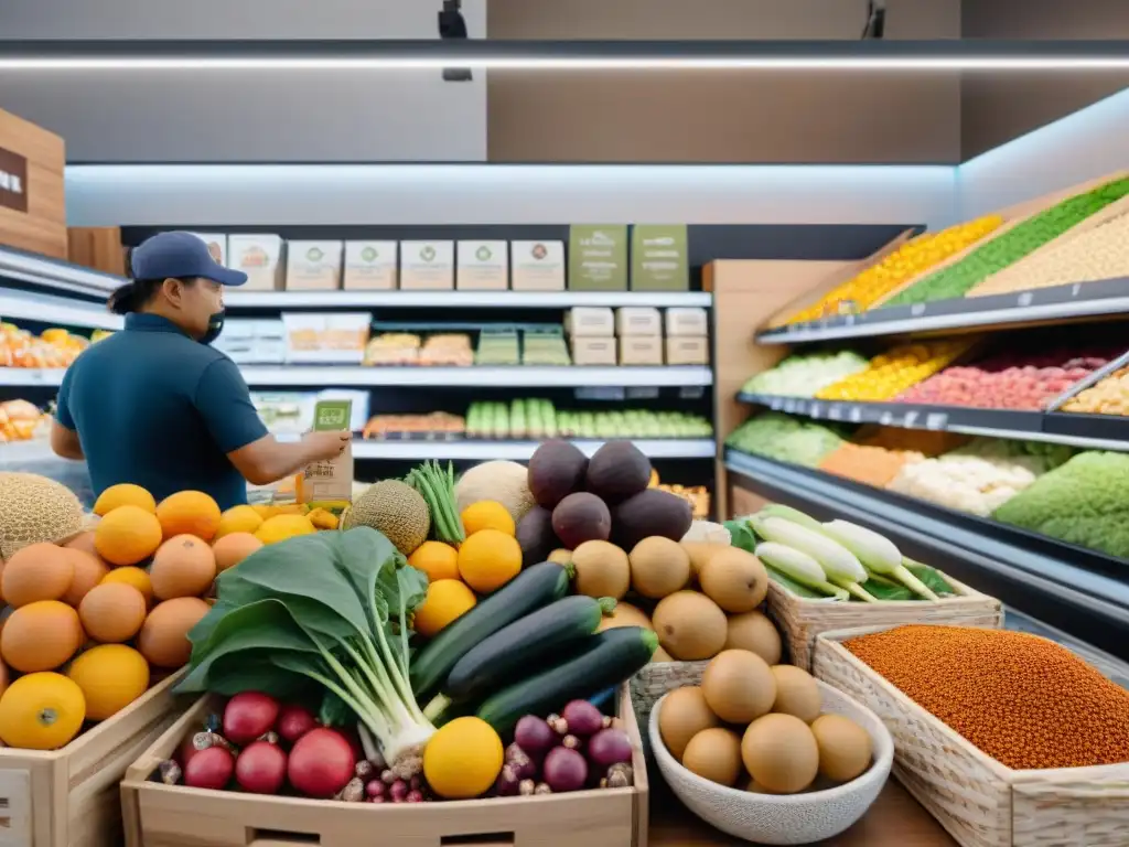 Una vibrante tienda online de alimentos indígenas, donde la diversidad y la tradición se mezclan en un mercado virtual inclusivo