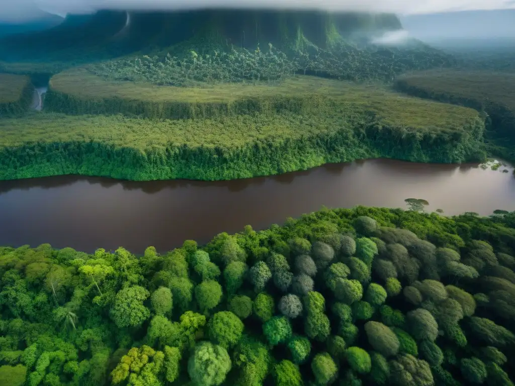 Vista aérea de la deforestación en la Amazonía, resaltando la urgencia de políticas públicas para proteger los derechos de la tierra en América